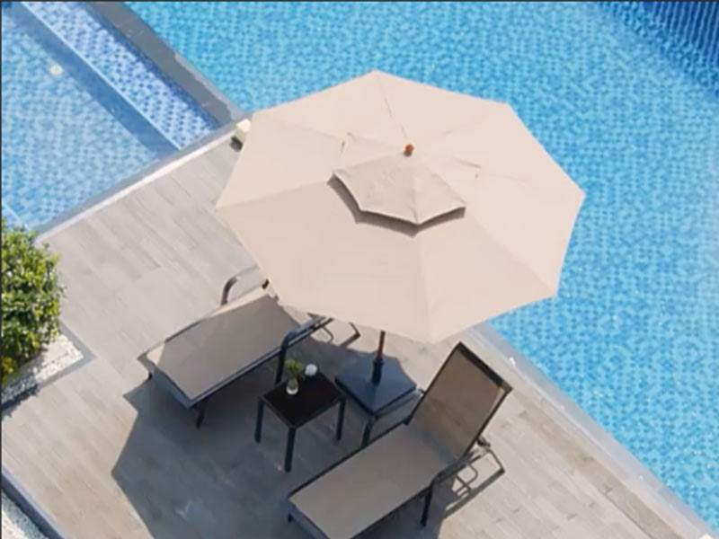 Amazon | ガーデンパラソル パラソル 大型 ダブルトップ 風に強い